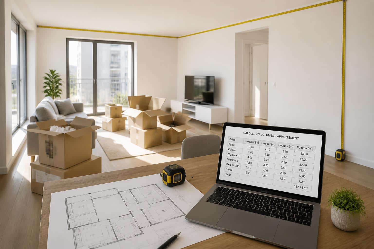 découvrez comment calculer facilement le volume de votre appartement pour préparer efficacement votre déménagement et estimer l'espace nécessaire.