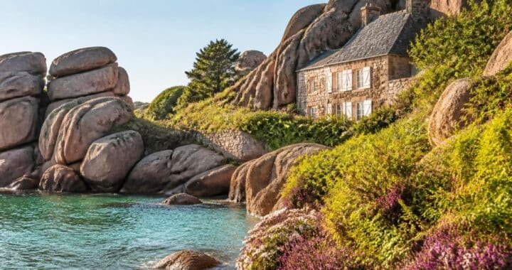 découvrez la maison entre les rochers à ploumanac'h, un véritable coin de paradis pour les amoureux de la nature, alliant charme, tranquillité et paysages époustouflants.
