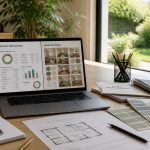 Home staging : le PC portable prépare budget travaux et moodboards