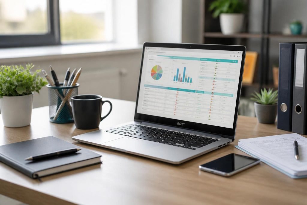 optimisez votre prospection en suivant efficacement vos mandats et relances sur votre pc portable acer, pour une organisation fluide et performante.