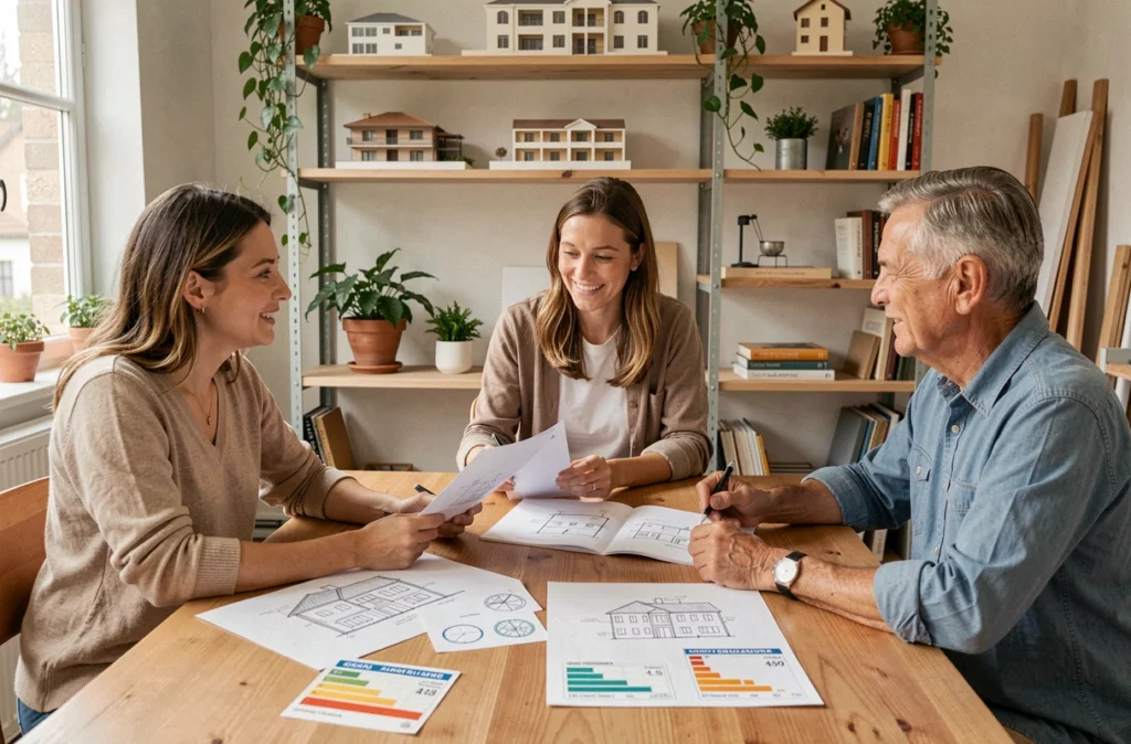 Architecte Clémentine Amalric accompagnant un couple de propriétaires dans leur projet de rénovation personnalisé à Toulouse